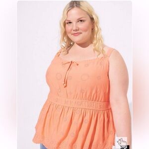 Torrid - Eyelet Tie Front Sleeveless Tank